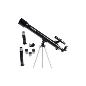 The PowerSeeker 50 is a refractor telescope perfect for terrestrial and celestial viewing on the go. The PowerSeeker can view the planets, moon, star clusters and brighter deep sky objects like the Orion Nebula and Andromeda Galaxy at night. The erect image star diagonal makes the optical tube ideal for using as a spotting scope during the day.