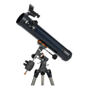 Discover our Solar System with the Celestron AstroMaster 76EQ! You’ll be ready to observe in minutes thanks to the quick and easy no-tool setup. The 76EQ provides bright, clear images of the Moon, planets, star clusters, and more for great nighttime viewing.